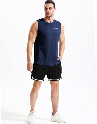 Men'S Dry Fit Workout Running Muscle Tank Top